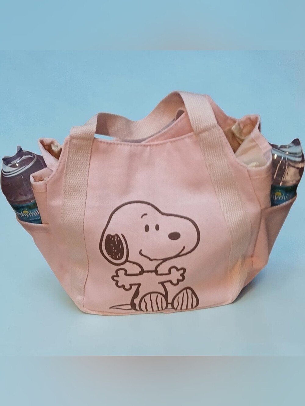 Peanuts - Pink Snoopy Bag, 2 Outside Pockets,Fully Nylon Lined, Limited Edition